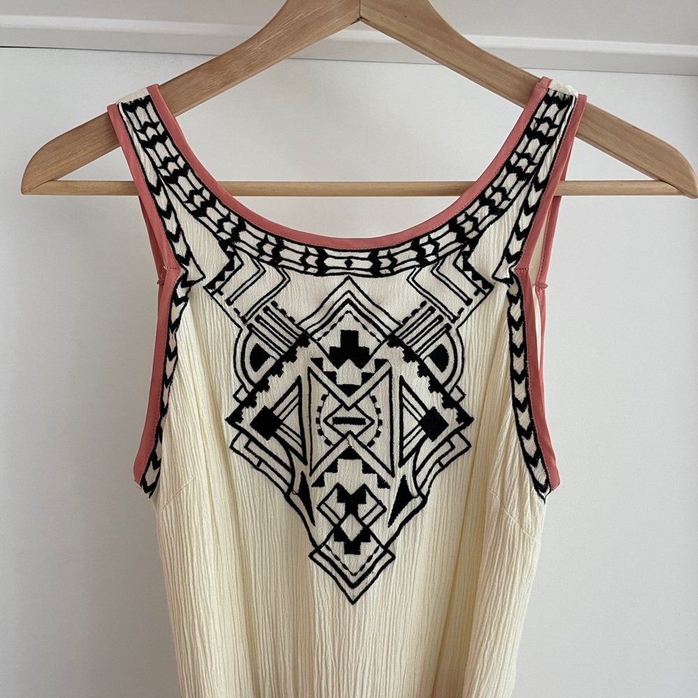 Altar’d State Maxi Cream Tribal Print Dress